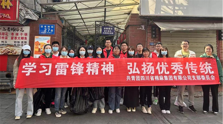 共青团四川省棉麻澳门银银河7163支部委员会组织开展学习雷锋精神月主题团日活动